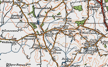 Old map of Elcock's Brook in 1919