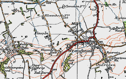 Old map of Basset Down in 1919