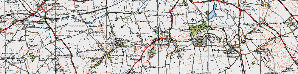 Old map of Basset Down in 1919