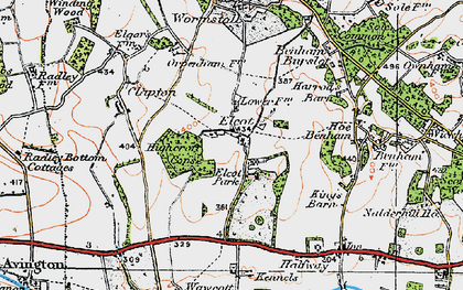 Old map of Elcot in 1919