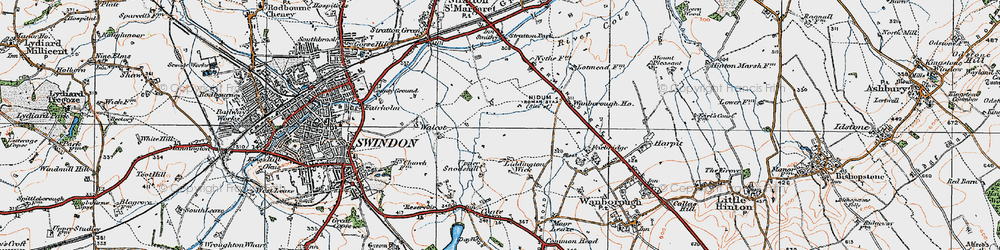 Old map of Eldene in 1919