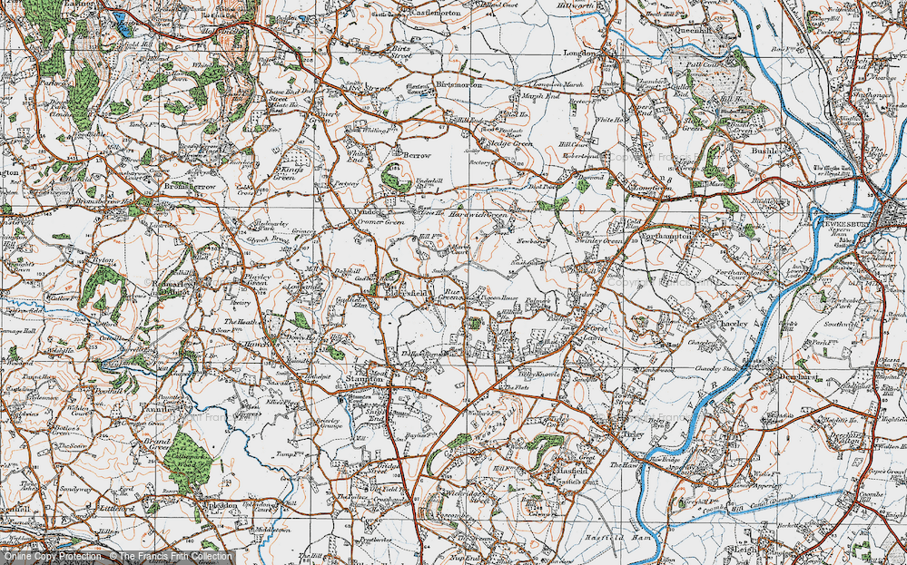 Old Map of Eldersfield, 1919 in 1919