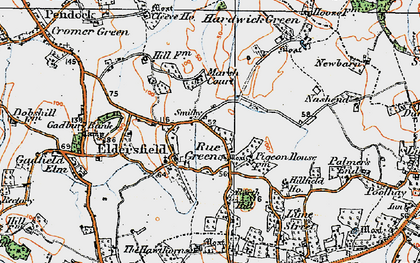 Old map of Eldersfield in 1919