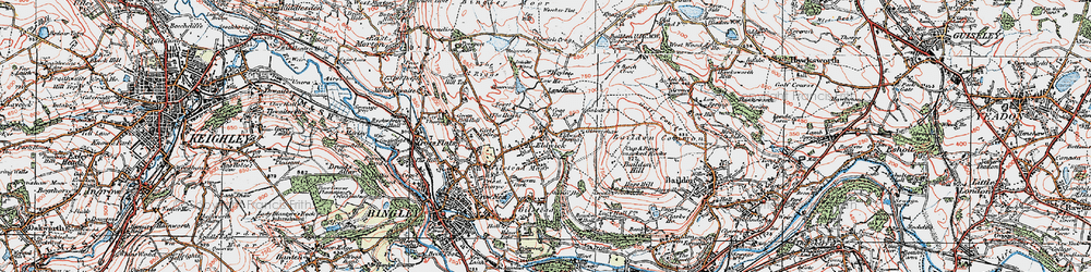 Old map of Eldwick in 1925