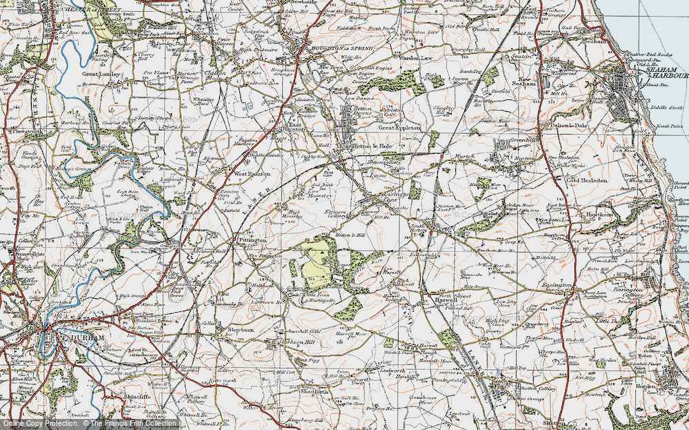 Old Map of Elemore Vale, 1925 in 1925