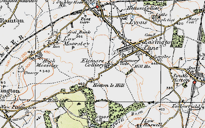 Old map of Elemore Vale in 1925