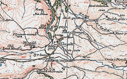 Old map of Elerch in 1922