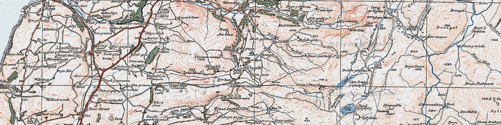 Old map of Elerch in 1922