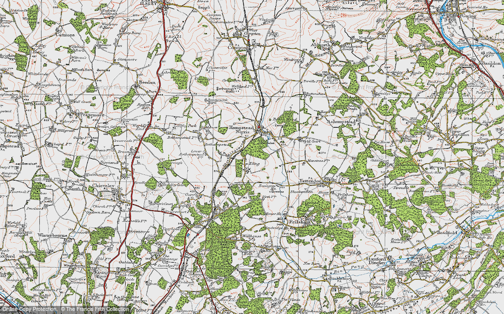 Old Map of Eling, 1919 in 1919