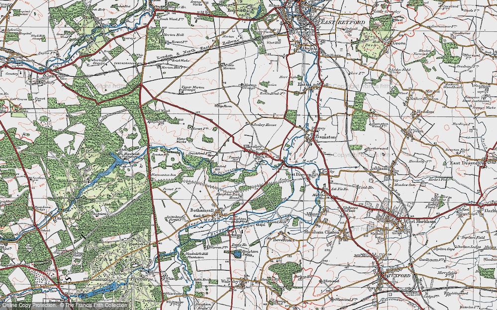 Old Map of Elkesley, 1923 in 1923