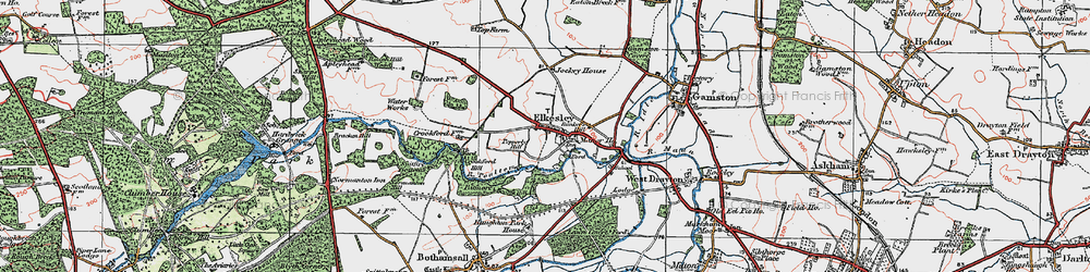 Old map of Elkesley in 1923