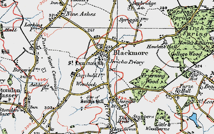 Old map of Elkins Green in 1920