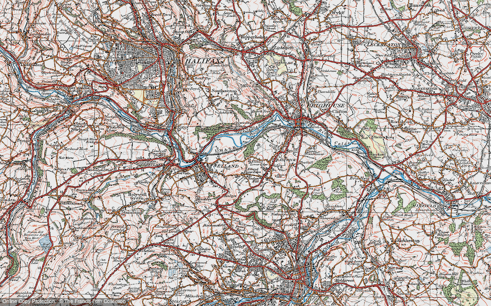 Old Map of Elland Lower Edge, 1925 in 1925
