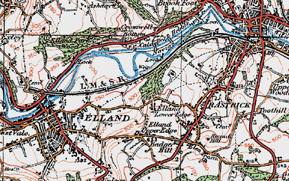 Old map of Elland Lower Edge in 1925