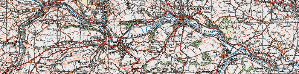 Old map of Elland Lower Edge in 1925