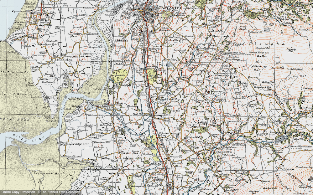 Old Map of Ellel, 1924 in 1924