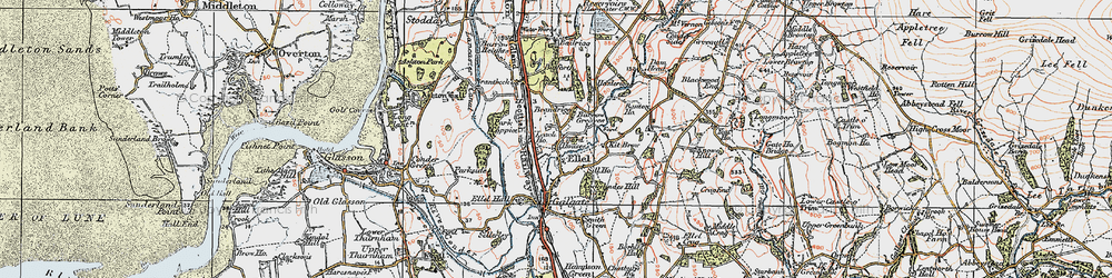 Old map of Ellel in 1924