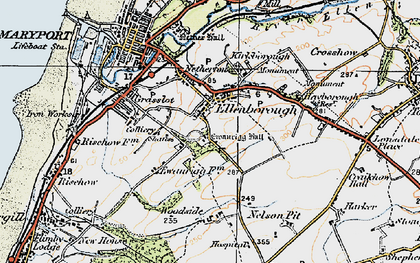 Old map of Ellenborough in 1925