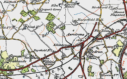 Old map of Astwick Manor in 1920