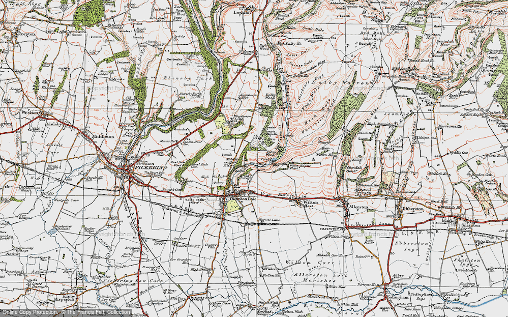 Old Map of Historic Map covering Low Kingthorpe in 1925