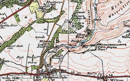 Old map of White Cliff Rigg in 1925