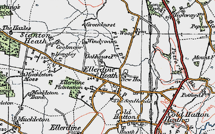 Old map of Windy Oak in 1921