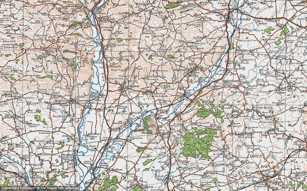 Old Map of Ellerhayes, 1919 in 1919