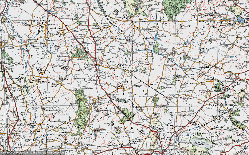 Old Map of Ellerton, 1921 in 1921