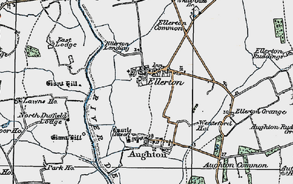 Old map of Ellerton in 1924