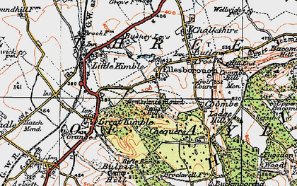 Old map of Ellesborough in 1919