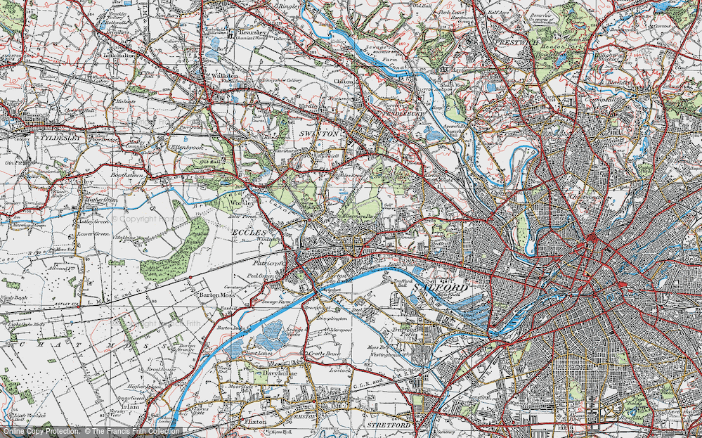 Old Map of Ellesmere Park, 1924 in 1924