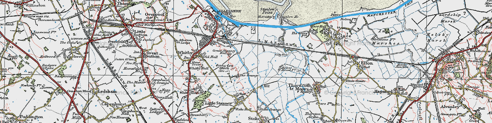 Old map of Ellesmere Port in 1924