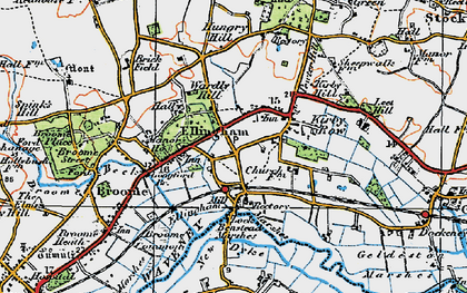 Old map of Ellingham in 1921