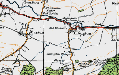 Old map of Ellington in 1919