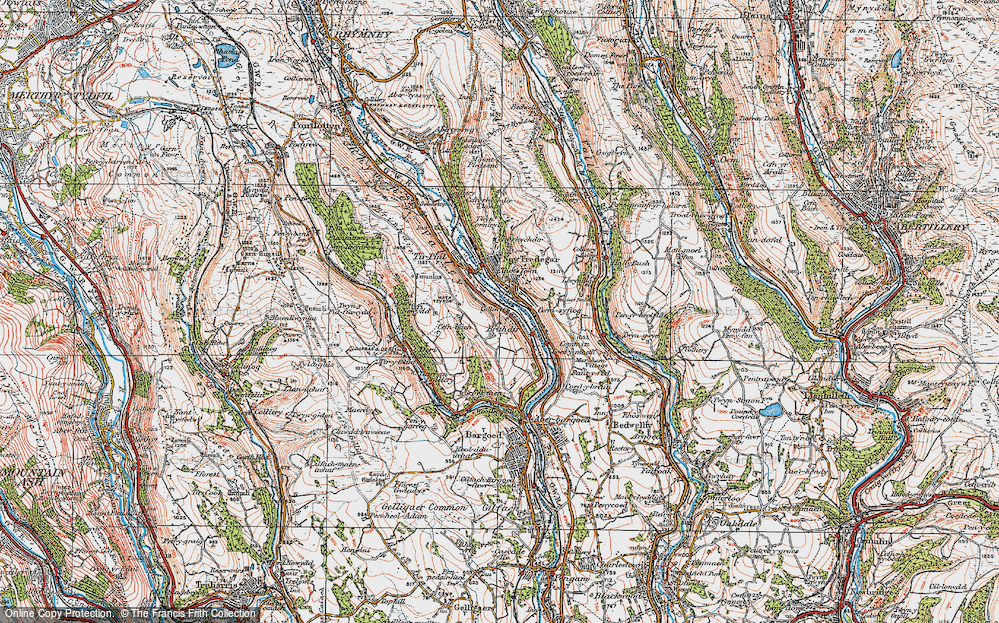 Old Map of Elliot's Town, 1919 in 1919
