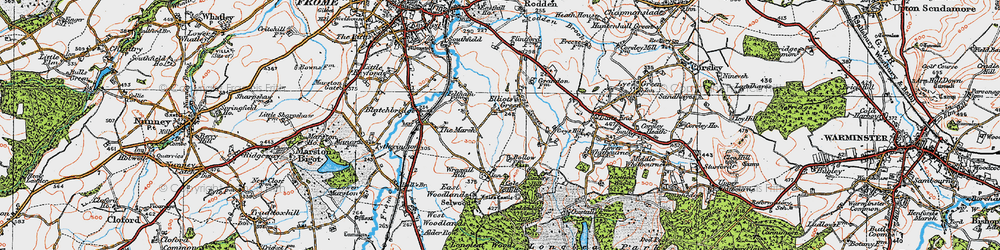 Old map of Elliots Green in 1919