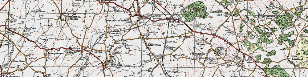 Old map of Battle Flat in 1921