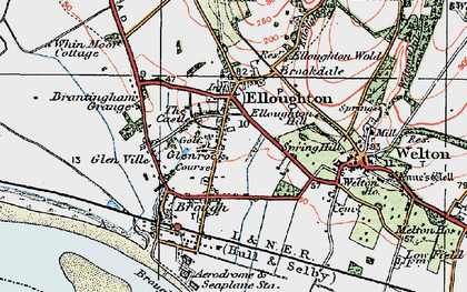 Old map of Elloughton in 1924