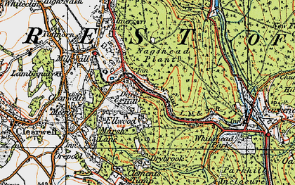 Old map of Ellwood in 1919