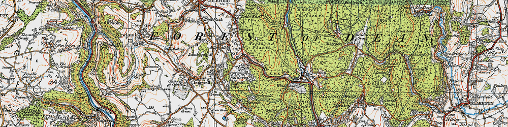 Old map of Ellwood in 1919