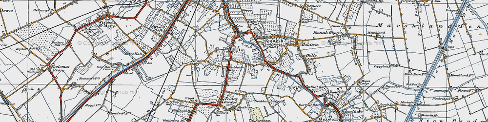 Old map of Elm in 1922