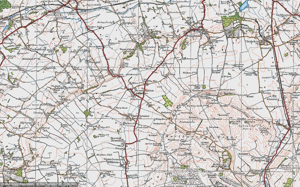 Old Map of Elm Cross, 1919 in 1919