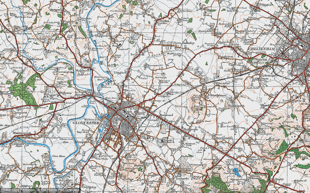 Old Map of Elmbridge, 1919 in 1919