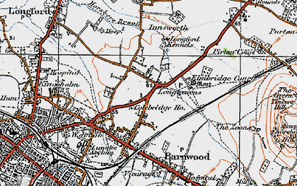 Old map of Elmbridge in 1919