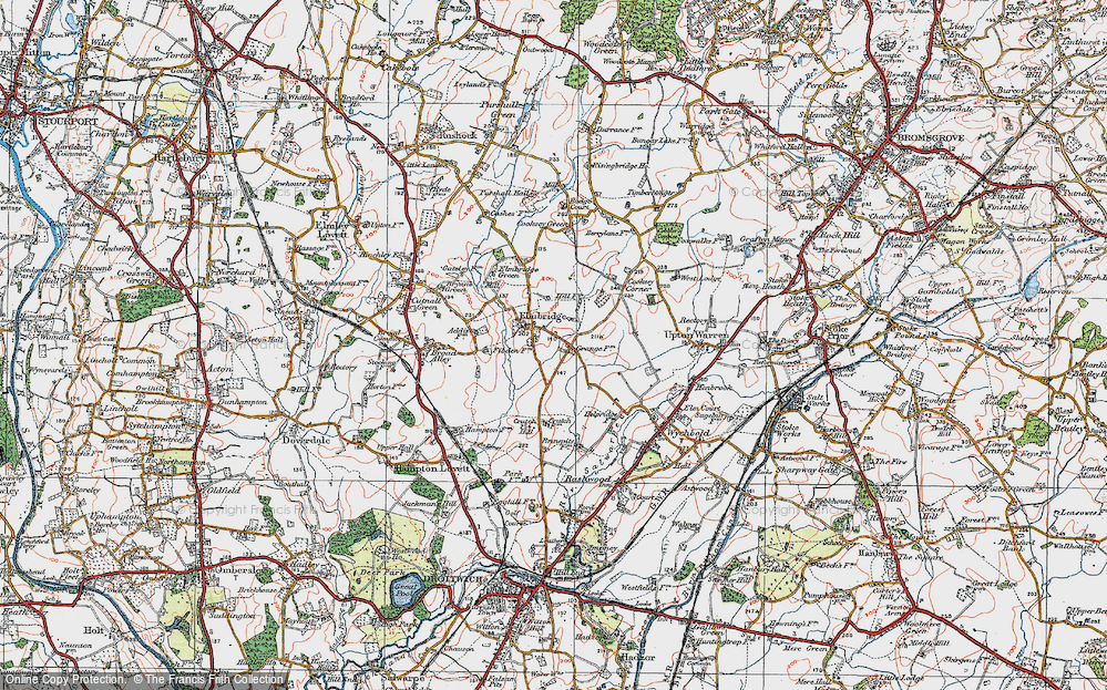 Old Map of Elmbridge, 1919 in 1919