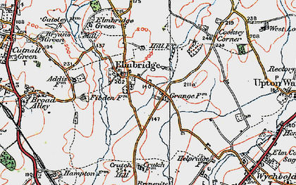 Old map of Elmbridge in 1919