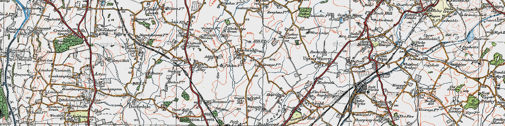 Old map of Elmbridge in 1919