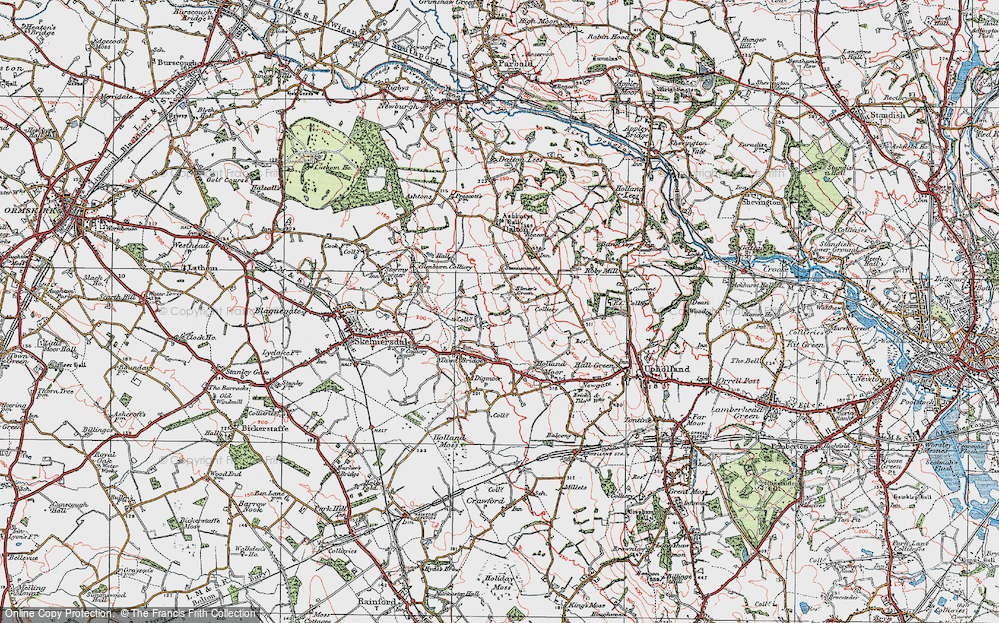 Old Map of Elmers Green, 1923 in 1923