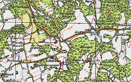 Old map of Elmers Marsh in 1919