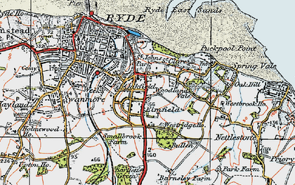 Old map of Elmfield in 1919